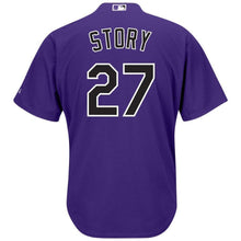 Load image into Gallery viewer, Trevor Story Colorado Rockies Majestic Alternate Official Cool Base Player Jersey - Purple
