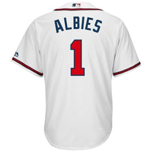 Load image into Gallery viewer, Ozzie Albies Atlanta Braves Majestic Home Cool Base Player Jersey – White