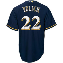 Load image into Gallery viewer, Christian Yelich Milwaukee Brewers Majestic Alternate Official Cool Base Player Jersey - Navy