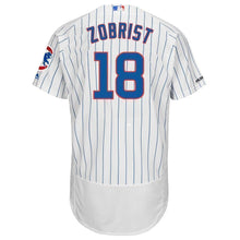Load image into Gallery viewer, Ben Zobrist Chicago Cubs Majestic Home Flex Base Collection Player Jersey - White/Royal