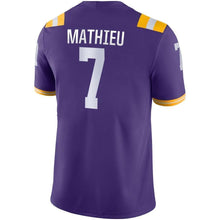 Load image into Gallery viewer, Tyrann Mathieu LSU Tigers Nike Game Jersey - Purple