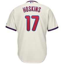 Load image into Gallery viewer, Rhys Hoskins Philadelphia Phillies Majestic Alternate Official Cool Base Player Jersey - Cream