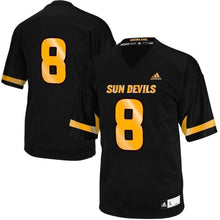 Load image into Gallery viewer, No. 8 Arizona State Sun Devils Replica Football Jersey - Black