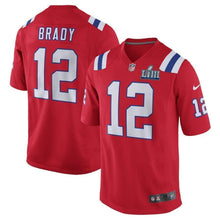 Load image into Gallery viewer, Tom Brady New England Patriots Nike Super Bowl LIII Bound Game Jersey - Red