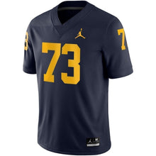 Load image into Gallery viewer, Maurice Hurst Michigan Wolverines Jordan Brand Game Jersey – Navy