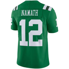 Load image into Gallery viewer, Joe Namath New York Jets Nike Color Rush Vapor Untouchable Retired Player Limited Jersey - Green