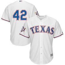 Load image into Gallery viewer, Texas Rangers Majestic 2019 Jackie Robinson Day Official Cool Base Jersey – White