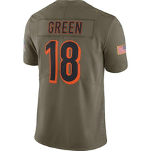 Load image into Gallery viewer, A.J. Green Cincinnati Bengals Nike Salute To Service Limited Jersey - Olive