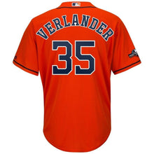 Load image into Gallery viewer, Justin Verlander Houston Astros Majestic 2019 Postseason Official Cool Base Player Jersey - Orange