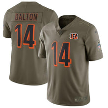 Load image into Gallery viewer, Andy Dalton Cincinnati Bengals Nike Salute To Service Limited Jersey - Olive