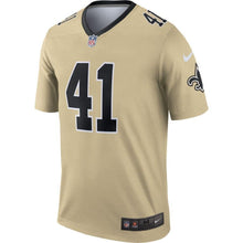 Load image into Gallery viewer, Alvin Kamara New Orleans Saints Nike Inverted Legend Jersey - Gold