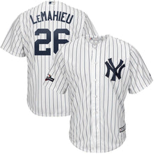 Load image into Gallery viewer, DJ LeMahieu New York Yankees Majestic 2019 Postseason Official Cool Base Player Jersey - White/Navy
