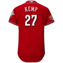 Load image into Gallery viewer, Matt Kemp Cincinnati Reds Majestic Alternate Collection Flex Base Player Jersey – Scarlet