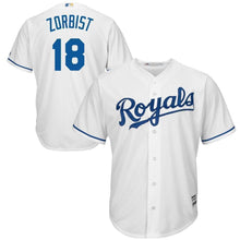 Load image into Gallery viewer, Ben Zobrist Kansas City Royals Majestic Official Cool Base Player Jersey - White