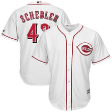 Load image into Gallery viewer, Scott Schebler Cincinnati Reds Majestic Home Cool Base Replica Player Jersey - White