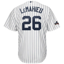 Load image into Gallery viewer, DJ LeMahieu New York Yankees Majestic 2019 Postseason Official Cool Base Player Jersey - White/Navy