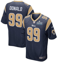 Load image into Gallery viewer, Aaron Donald Los Angeles Rams Nike Super Bowl LIII Bound Game Jersey - Navy