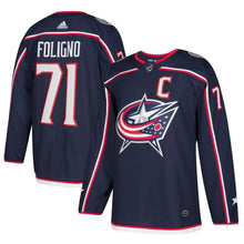 Load image into Gallery viewer, Nick Foligno Columbus Blue Jackets adidas Player Jersey - Navy