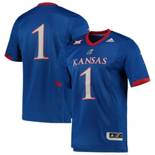 Load image into Gallery viewer, Kansas Jayhawks adidas Team Premier Football Jersey - Royal