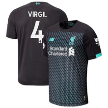 Load image into Gallery viewer, Virgil Van Dijk Liverpool New Balance 2019/20 Third Player Jersey - Black