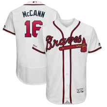 Load image into Gallery viewer, Brian McCann Atlanta Braves Majestic Home Flex Base Collection Player Jersey-White/Scream