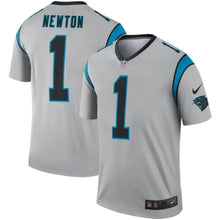 Load image into Gallery viewer, Cam Newton Carolina Panthers Nike Inverted Legend Jersey - Silver