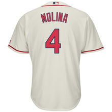 Load image into Gallery viewer, Yadier Molina St. Louis Cardinals Majestic Cool Base Player Jersey - Cream