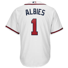 Load image into Gallery viewer, Ozzie Albies Atlanta Braves Majestic 2019 Home Official Cool Base Player Jersey - White