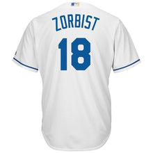 Load image into Gallery viewer, Ben Zobrist Kansas City Royals Majestic Official Cool Base Player Jersey - White