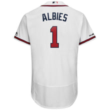 Load image into Gallery viewer, Ozzie Albies Atlanta Braves Majestic 2019 Home Collection Flex Base Player Jersey – White