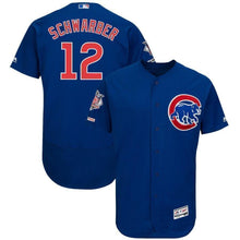 Load image into Gallery viewer, Kyle Schwarber Chicago Cubs Majestic Alternate Collection Flex Base Player Jersey - Royal/White