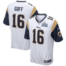 Load image into Gallery viewer, Jared Goff Los Angeles Rams Nike Super Bowl LIII Bound Game Jersey - White