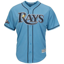 Load image into Gallery viewer, Tampa Bay Rays Majestic 2019 Postseason Cool Base Team Jersey – Light Blue