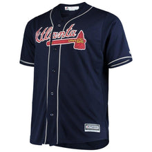 Load image into Gallery viewer, Ronald Acuna Jr. Atlanta Braves Majestic Big &amp; Tall Alternate Cool Base Player Jersey  – Navy