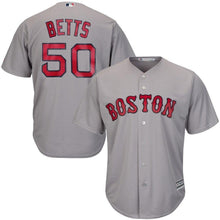 Load image into Gallery viewer, Mookie Betts Boston Red Sox Majestic Cool Base Player Jersey - Gray