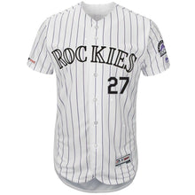 Load image into Gallery viewer, Trevor Story Colorado Rockies Majestic Road Collection Flex Base Player Jersey – Gray/White