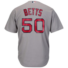 Load image into Gallery viewer, Mookie Betts Boston Red Sox Majestic Cool Base Player Jersey - Gray