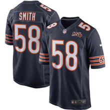 Load image into Gallery viewer, Roquan Smith Chicago Bears Nike 100th Season Game Jersey - Navy