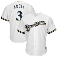 Load image into Gallery viewer, Orlando Arcia Milwaukee Brewers Majestic Cool Base Home Player Jersey - White