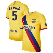 Load image into Gallery viewer, Sergio Busquets Barcelona 2019/20 Away Stadium Player Jersey – Yellow