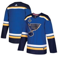 Load image into Gallery viewer, St. Louis Blues adidas 2019 Stanley Cup Final Bound Patch Jersey - Blue