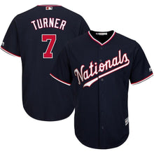 Load image into Gallery viewer, Trea Turner Washington Nationals Majestic Alternate Official Cool Base Replica Player Jersey - Navy