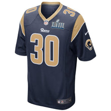 Load image into Gallery viewer, Todd Gurley II Los Angeles Rams Nike Super Bowl LIII Bound Game Jersey - Navy