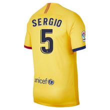 Load image into Gallery viewer, Sergio Busquets Barcelona 2019/20 Away Stadium Player Jersey – Yellow