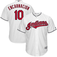 Load image into Gallery viewer, Edwin Encarnacion Cleveland Indians Majestic Official Cool Base Player Jersey - White