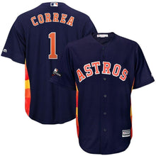 Load image into Gallery viewer, Carlos Correa Houston Astros Majestic 2019 Postseason Official Cool Base Player Jersey - Navy