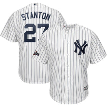 Load image into Gallery viewer, Giancarlo Stanton New York Yankees Majestic 2019 Postseason Official Cool Base Player Jersey - White/Navy