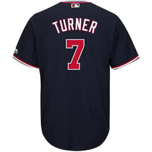Load image into Gallery viewer, Trea Turner Washington Nationals Majestic Alternate Official Cool Base Replica Player Jersey - Navy