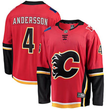 Load image into Gallery viewer, Rasmus Andersson Calgary Flames Fanatics Branded Home Breakaway Player Jersey - Red