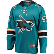 Load image into Gallery viewer, Lukas Radil San Jose Sharks Fanatics Branded Home Breakaway Player Jersey - Teal